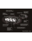 Barra de LED Lazer Lamps ST4 Evolution Homologada para Vehículos 4X4 y Camiones 43Watios de potencia Negra | LeonLeds