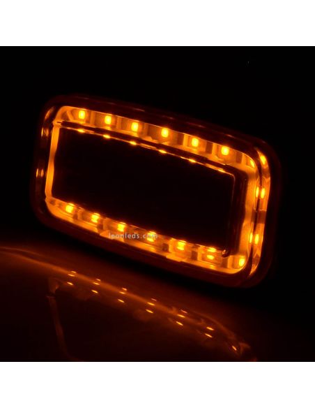 Luz LED piscante retangular 1481 2A 12V 24V Was | LeonLeds