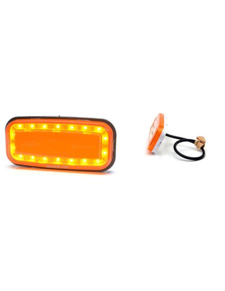 Piloto LED intermitente rectangular 1481 2A 12V 24V Was | LeonLeds