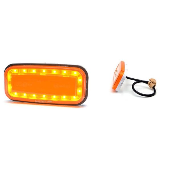 Piloto LED intermitente rectangular 1481 2A 12V 24V Was | LeonLeds