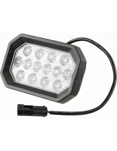 Luz de trabalho LED retangular para John Deere AL154553 com conector original 4.800Lm 42W