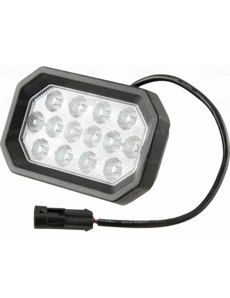 Luz de trabalho LED retangular para John Deere AL154553 com conector original 4.800Lm 42W