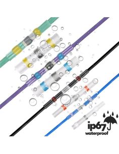 Pack de connecteurs thermorétractables bleus | Pour câble 1,5-2,5 mm2 | 100 unités LA7011 2