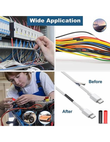 Pack Conector Termorretráctil Rojo | Para cable de 0,5-1,5mm2 | 100 Unidades LA7013