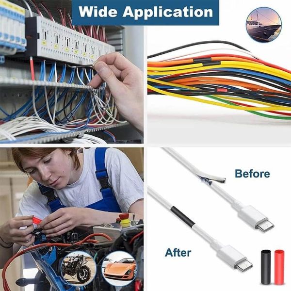 Pack Conector Termorretráctil Rojo | Para cable de 0,5-1,5mm2 | 100 Unidades LA7013