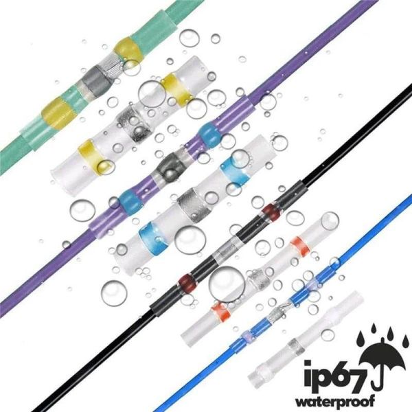 Pack Conector Termorretráctil Rojo | Para cable de 0,5-1,5mm2 | 100 Unidades LA7013