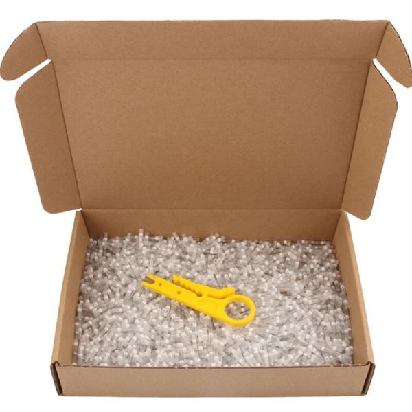Conectores Termorretráctiles Blanco| Paquete de 100 Piezas | Para cable de 0,25-0,34mm2