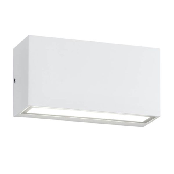 Aplique de pared LED rectangular 14cm TRENT blanco antracita incl.1x9W LED 1100Lm 3000K IP65 uso exterior