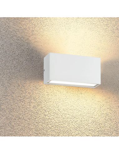 TRENT applique murale LED rectangulaire 14cm blanc anthracite incl.1x9W LED 1100Lm 3000K IP65 usage extérieur