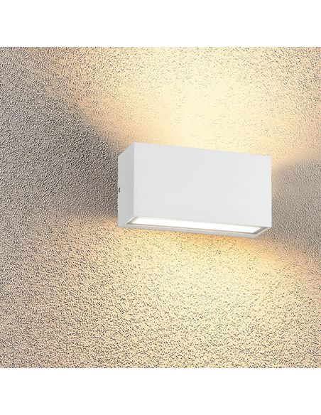 Aplique de pared LED rectangular 14cm TRENT blanco antracita incl.1x9W LED 1100Lm 3000K IP65 uso exterior