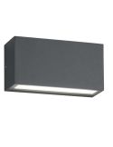 Aplique de pared LED rectangular 14cm TRENT blanco antracita incl.1x9W LED 1100Lm 3000K IP65 uso exterior