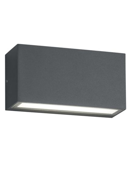 TRENT applique murale LED rectangulaire 14cm blanc anthracite incl.1x9W LED 1100Lm 3000K IP65 usage extérieur