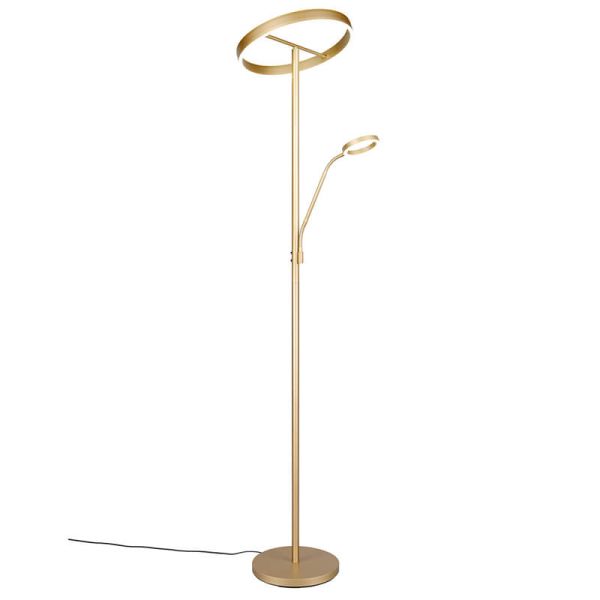 Lámpara de pie LED WILLIS en color oro, diseño moderno y eficiente.