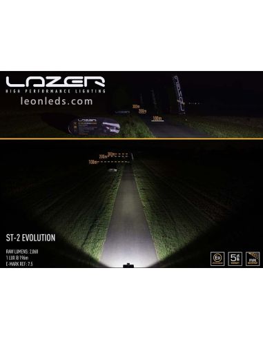 Barre LED Lazer ST2 Evolution 9-32V 23W pour Véhicules 4X4 Camions Tout Terrain Approuvé | leonleds