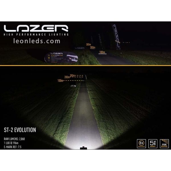 Barra de LED Lazer ST2 Evolution 9-32V 23W para Vehículos 4X4 Camiones todoterreno Homologada | LeonLeds