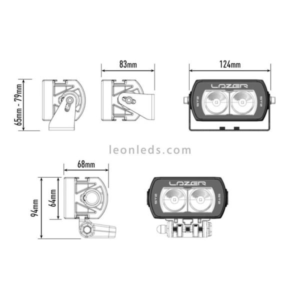 Barre LED Lazer ST2 Evolution 9-32V 23W pour Véhicules 4X4 Camions Tout Terrain Approuvé | leonleds