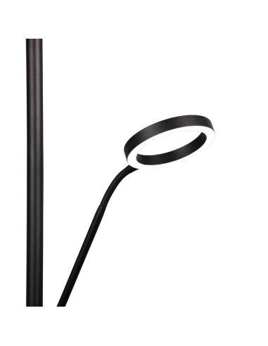 Brazo lector ajustable de la lámpara WILLIS en color negro para iluminación focalizada.