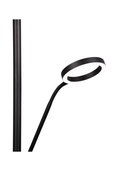 Brazo lector ajustable de la lámpara WILLIS en color negro para iluminación focalizada.