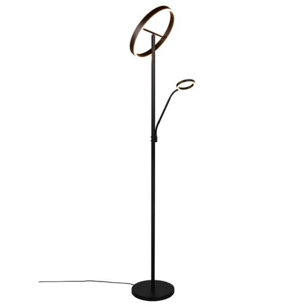 Lámpara de pie LED WILLIS en color negro, con diseño moderno y eficiente.