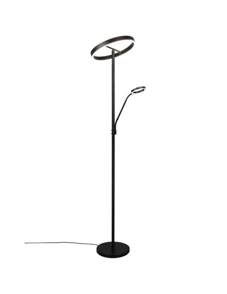 Vue latérale du design stylisé de la lampe WILLIS en noir.