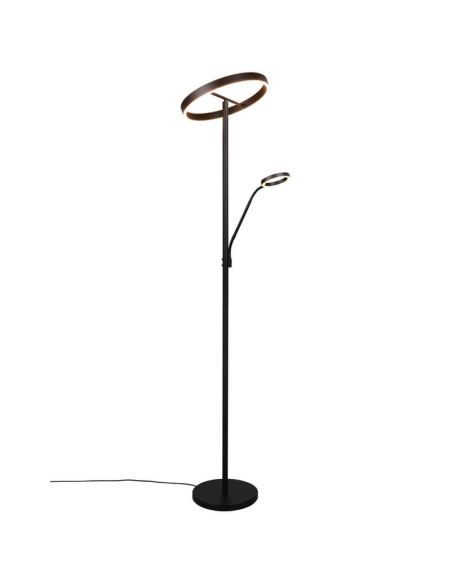 Vue de face du lampadaire LED WILLIS en noir.