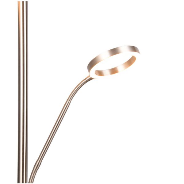 Braço de leitura ajustável da lâmpada WILLIS em acabamento Matte Nickel para iluminação focada