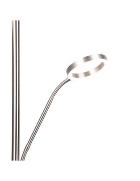 Brazo lector ajustable de la lámpara WILLIS en acabado Nickel Mate para iluminación focalizada