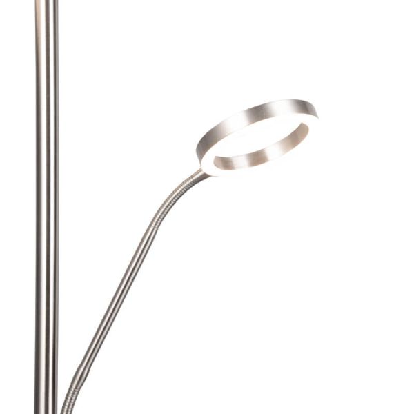 Brazo lector ajustable de la lámpara WILLIS en acabado Nickel Mate para iluminación focalizada