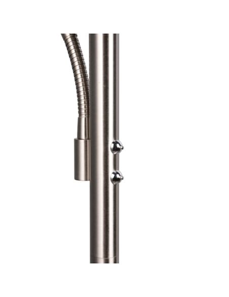 Interruptores separados para controlar cada luz da lâmpada WILLIS em Matte Nickel.