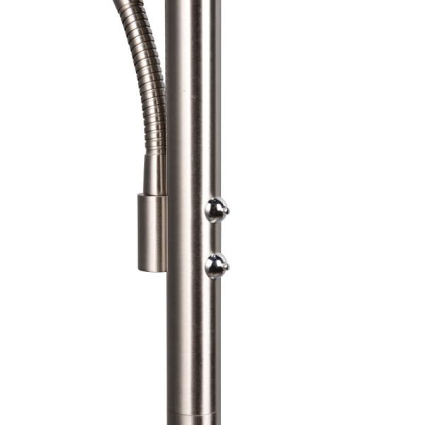 Interruptores separados para controlar cada luz da lâmpada WILLIS em Matte Nickel.