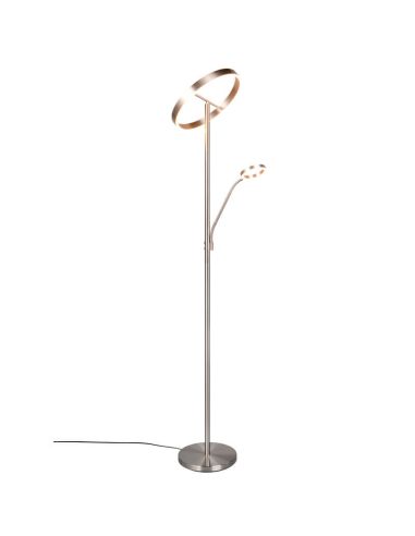 Vista lateral do design elegante da lâmpada WILLIS em acabamento Matte Nickel.