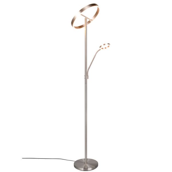 Vista lateral do design elegante da lâmpada WILLIS em acabamento Matte Nickel.