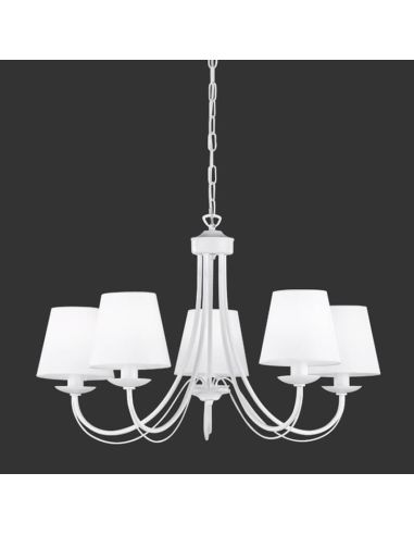 Lámpara blanca de techo clásica 5 luces Cortez Trio Lighting 110600531