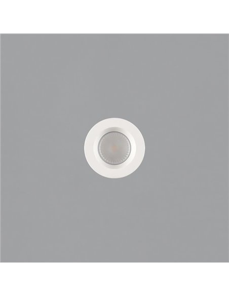 Lâmpada embutida LED COB 8W para banheiros SAFE Branco texturizado, 3000K 730lm IP65