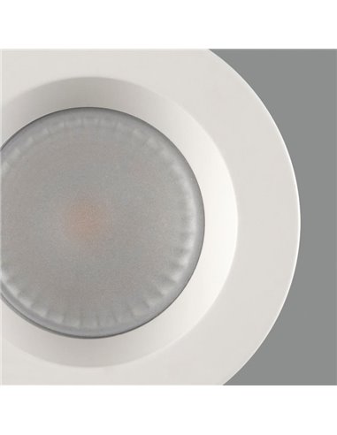 Downlight Encastrable LED COB 8W pour Salle de Bain SAFE Blanc Texturé, 3000K 730lm IP65