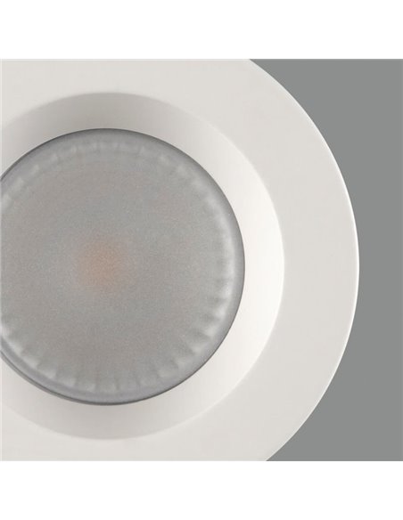 Lâmpada embutida LED COB 8W para banheiros SAFE Branco texturizado, 3000K 730lm IP65