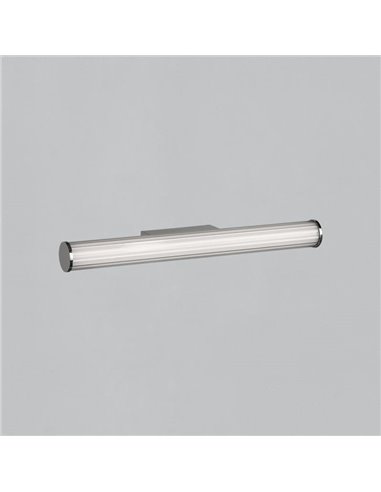 Aplique LED de baño SARA de 60cm de largo Opal/Cromo, 19W 1780lm, IP44, Kelvin 3000K-4000K con Interruptor deslizante