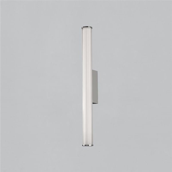 Aplique LED de baño SARA de 60cm de largo Opal/Cromo, 19W 1780lm, IP44, Kelvin 3000K-4000K con Interruptor deslizante