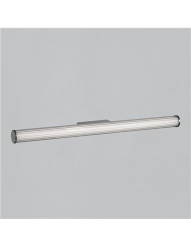 Aplique LED SARA para banheiro, 90cm de comprimento Opala/Cromo, 22W 2050lm, IP44, Kelvin 3000K-4000K com interruptor deslizante