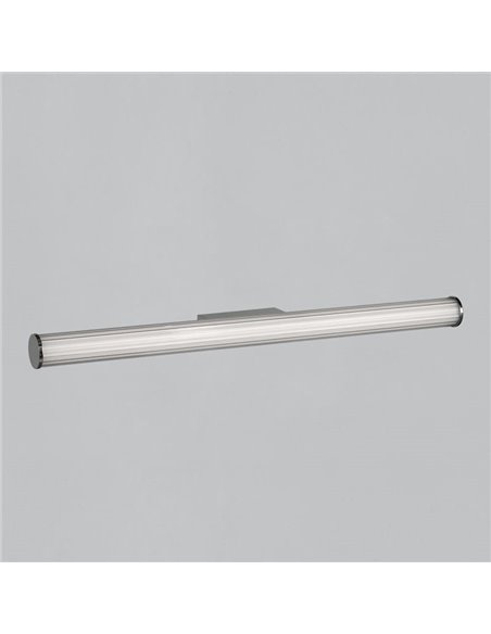 Aplique LED SARA para banheiro, 90cm de comprimento Opala/Cromo, 22W 2050lm, IP44, Kelvin 3000K-4000K com interruptor deslizante