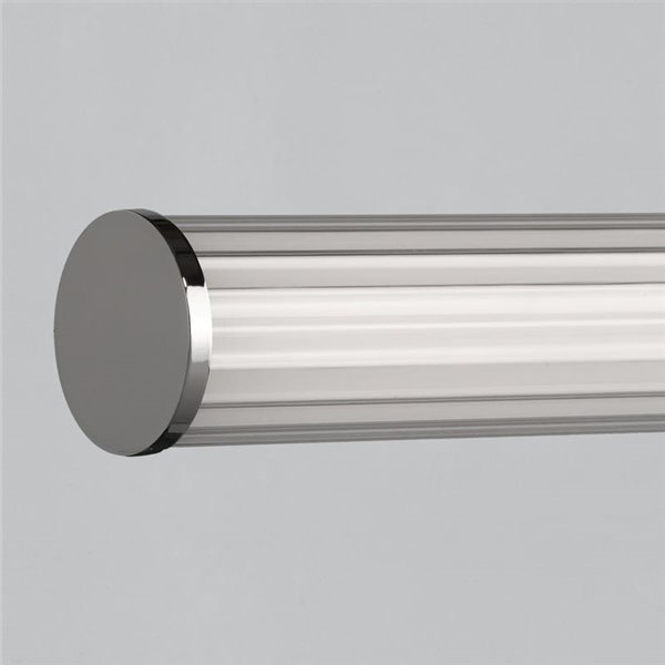 Aplique LED SARA para banheiro, 90cm de comprimento Opala/Cromo, 22W 2050lm, IP44, Kelvin 3000K-4000K com interruptor deslizante