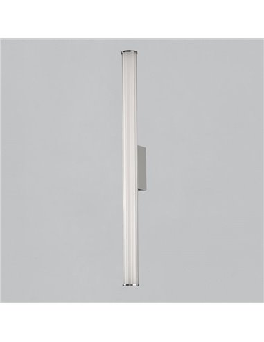 Aplique LED de baño SARA de 90cm de largo Opal/Cromo, 22W 2050lm, IP44, Kelvin 3000K-4000K con Interruptor deslizante