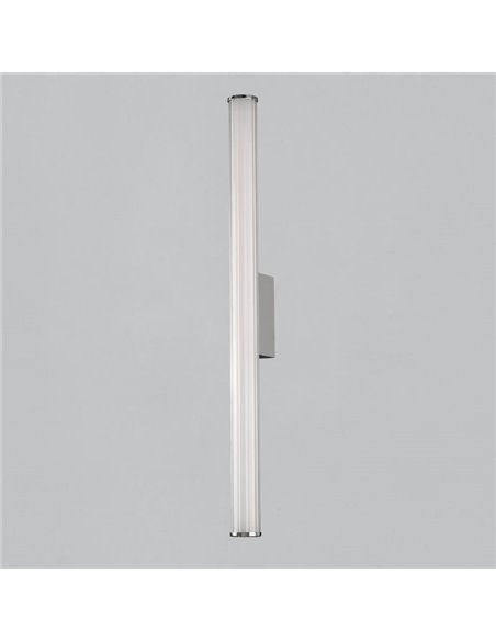 Aplique LED SARA para banheiro, 90cm de comprimento Opala/Cromo, 22W 2050lm, IP44, Kelvin 3000K-4000K com interruptor deslizante