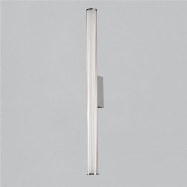 Aplique LED SARA para banheiro, 90cm de comprimento Opala/Cromo, 22W 2050lm, IP44, Kelvin 3000K-4000K com interruptor deslizante