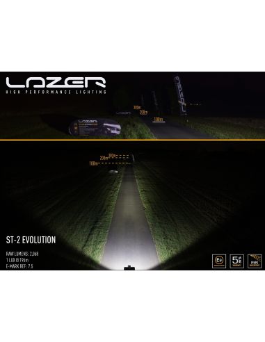 Barra de LED Lazer ST2 Evolution 9-32V 23W para Vehículos 4X4 Camiones todoterreno Homologada | LeonLeds
