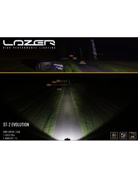 Barre LED Lazer ST2 Evolution 9-32V 23W pour Véhicules 4X4 Camions Tout Terrain Approuvé | leonleds