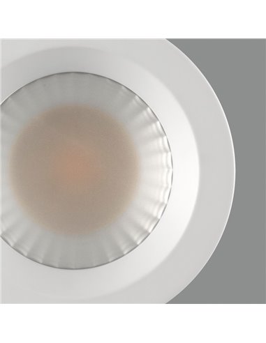 Downlight Encastrable LED COB 13W pour Salle de Bain SAFE Blanc Texturé, 3000K 1360lm IP65