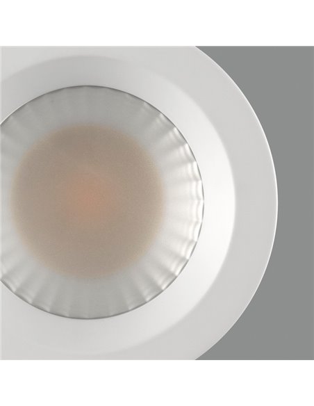Downlight Encastrable LED COB 13W pour Salle de Bain SAFE Blanc Texturé, 3000K 1360lm IP65