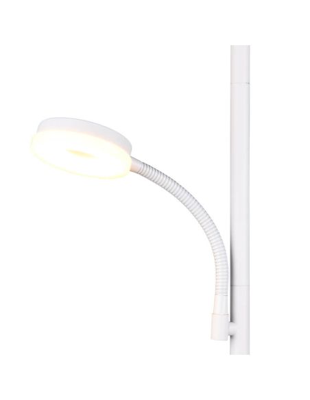Bras flexible pour un éclairage ciblé sur le lampadaire blanc SPECTRE.
