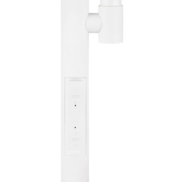 Control táctil para ajustar brillo y temperatura de la luz en la lámpara SPECTER blanca